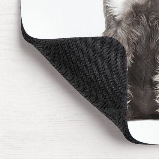 Grau Schnauzer Welpe Hund Mousepad (Ecke)
