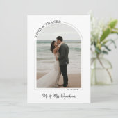 Grau schöne Arch Wedding Foto Liebe & Danke (Stehend Vorderseite)