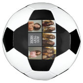 Grau Schwarz 5 FotoCollage mit Text Fußball (Gedreht)