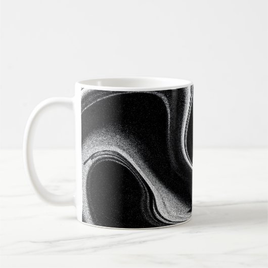 Grau-Schwarz-Abbildung Kaffeetasse (Links)