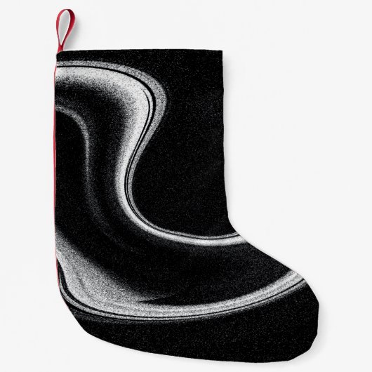 Grau-Schwarz-Abbildung Kleiner Weihnachtsstrumpf (Vorderseite)
