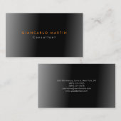 Grau Schwarz Abstrakt Art Schlicht Minimalistisch Visitenkarte (Vorne/Hinten)