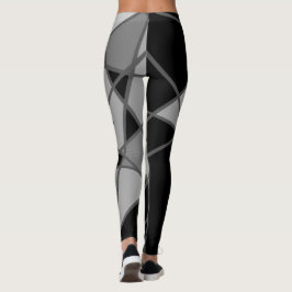 Grau-Schwarz Asymmetrische Leggings von Joya Eve