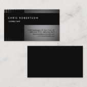 Grau Schwarz attraktive Charming-Visitenkarte Visitenkarte (Vorne/Hinten)