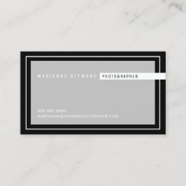 Grau/Schwarz Basic modern, Fotograf Visitenkarte