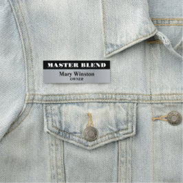 Grau-Schwarz-Berufliche Namensmarke Namensschild