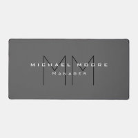 Grau Schwarz Bold Monogram Modernes Minimalistisch