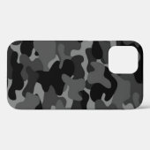 Grau-Schwarz-Camouflage Case-Mate iPhone Hülle (Rückseite (Horizontal))