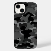 Grau-Schwarz-Camouflage Case-Mate iPhone Hülle (Rückseite)