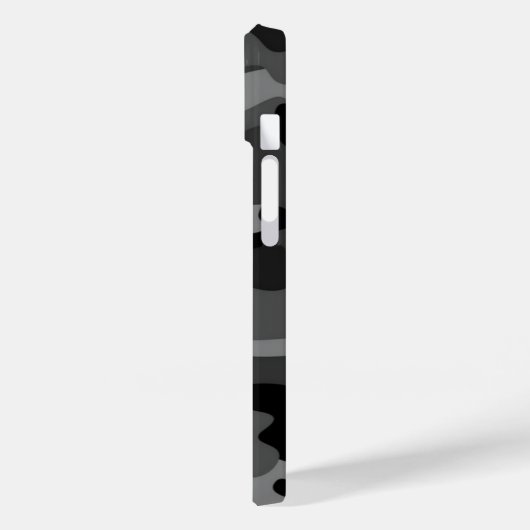 Grau-Schwarz-Camouflage Case-Mate iPhone Hülle (Rückseite / Links)