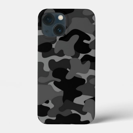 Grau-Schwarz-Camouflage Case-Mate iPhone Hülle (Rückseite)