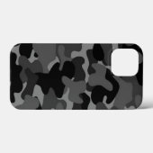 Grau-Schwarz-Camouflage Case-Mate iPhone Hülle (Rückseite (Horizontal))