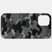 Grau-Schwarz-Camouflage Case-Mate iPhone Hülle (Rückseite (Horizontal))