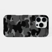 Grau-Schwarz-Camouflage iPhone Hülle (Rückseite (Horizontal))