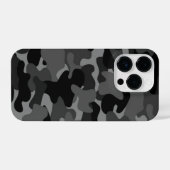 Grau-Schwarz-Camouflage iPhone Hülle (Rückseite (Horizontal))