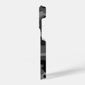 Grau-Schwarz-Camouflage iPhone Hülle (Linke Seite)