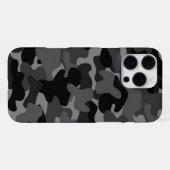 Grau-Schwarz-Camouflage iPhone Hülle (Rückseite (Horizontal))
