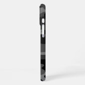 Grau-Schwarz-Camouflage iPhone Hülle (Linke Seite)