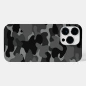 Grau-Schwarz-Camouflage iPhone Hülle (Rückseite (Horizontal))