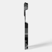 Grau-Schwarz-Camouflage iPhone Hülle (Linke Seite)