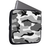 Grau & Schwarz Camouflage Laptop-Sieb Laptopschutzhülle (Vorne Rechts)