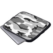 Grau & Schwarz Camouflage Laptop-Sieb Laptopschutzhülle (Vorne Knopf)