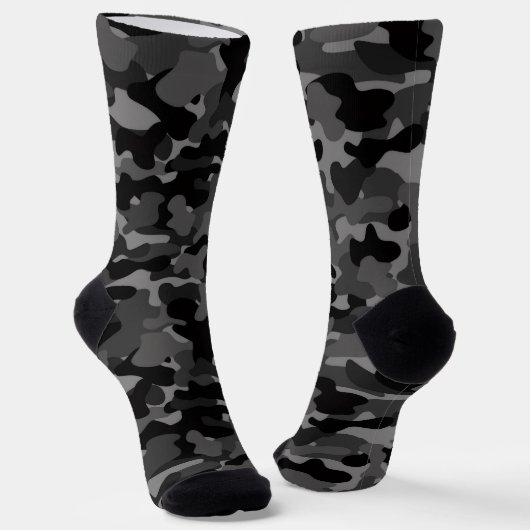 Grau-Schwarz-Camouflage Socken (Gewinkelt)