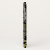 GRAU SCHWARZ DAMASK GEMSTONE MONOGRAMM Case-Mate iPhone HÜLLE (Hinten/Links)