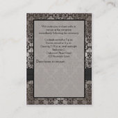 Grau-Schwarz-Damaskus-Empfang Begleitkarte (Rückseite)