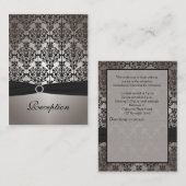 Grau-Schwarz-Damaskus-Empfang Begleitkarte (Vorne/Hinten)