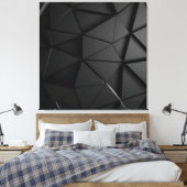 Grau-Schwarz-Design Leinwanddruck (Insitu (Schlafzimmer))