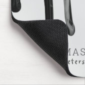 Grau schwarz Dripping Paint Liquid Marmor Nahtlos Mousepad (Ecke)