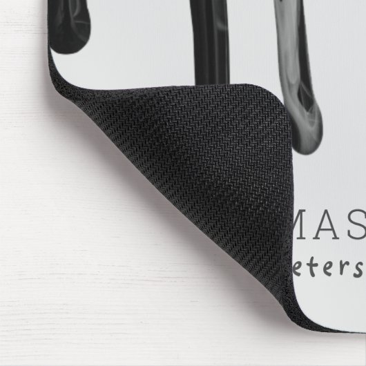 Grau schwarz Dripping Paint Liquid Marmor Nahtlos Mousepad (Ecke)