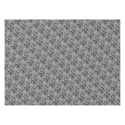 Grau-Schwarz-Fliesen-Muster, Stein, rustikale Tisc Tischdecke (Vorderseite (Horizontal))