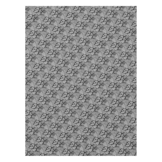 Grau-Schwarz-Fliesen-Muster, Stein, rustikale Tisc Tischdecke (Vorderseite)