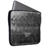 Grau-Schwarz Geometrisches Muster und Anpassungsmö Laptopschutzhülle (Vorne Rechts)