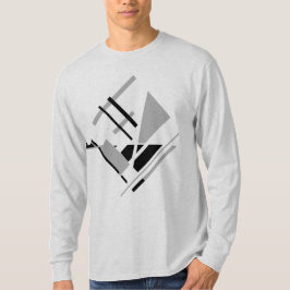 Grau Schwarz Medley MCM inspiriert Geometrisch Abs T-Shirt
