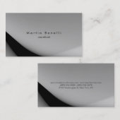 Grau Schwarz Moderne Minimalistische Schlicht einf Visitenkarte (Vorne/Hinten)