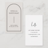 Grau Schwarz Moderne Minimalistische Visitenkarte (Vorne/Hinten)