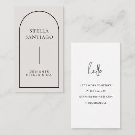 Grau Schwarz Moderne Minimalistische Visitenkarte