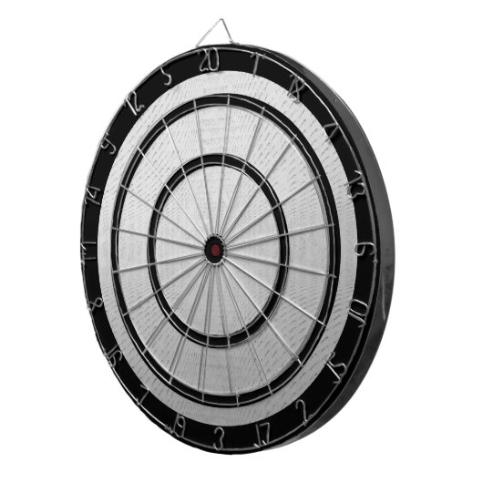 Grau-Schwarz-Reglement-Dart-Board Dartscheibe (Vorderseite rechts)