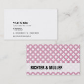 Grau schwarz rosa Visitenkarte (Vorne/Hinten)