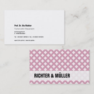 grau schwarz rosa Visitenkarte