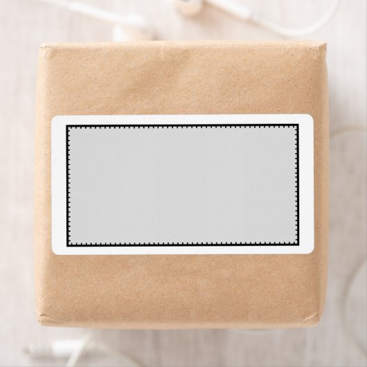 Grau-schwarz-Stitched Border Shipping Address Labe (Insitu)