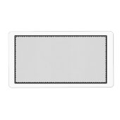 Grau-schwarz-Stitched Border Shipping Address Labe (Vorne)
