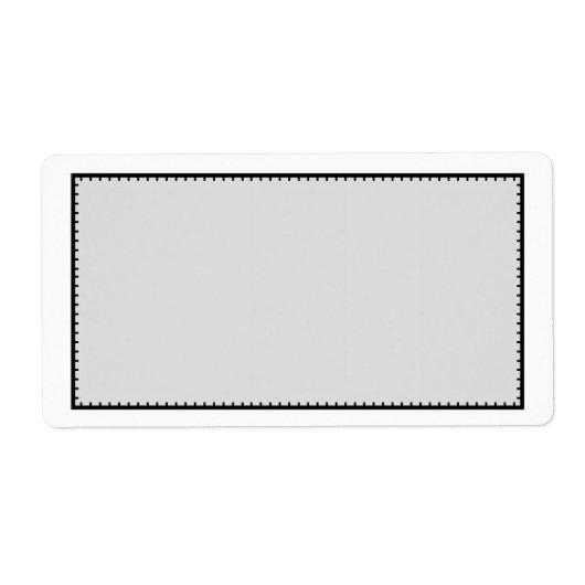 Grau-schwarz-Stitched Border Shipping Address Labe (Vorne)