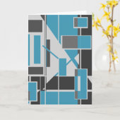 Grau Schwarz Türkis Abstrakte U-Bahn-Karte MCM Aus Karte (Gelbe Blume)