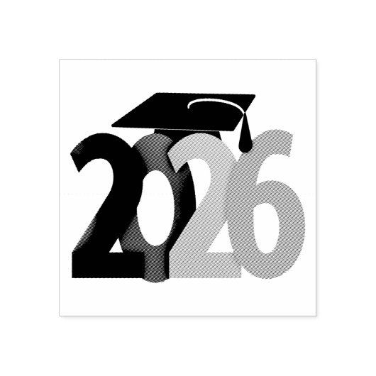 Grau-, Schwarz- und Silberklasse des Abschlusses 2 Gummistempel (Prägung)