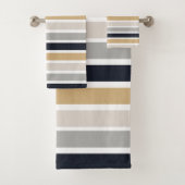 Grau, Schwarz und Tan Badhandtuch Set (Insitu)