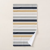 Grau, Schwarz und Tan Badhandtuch Set (Handtuch)